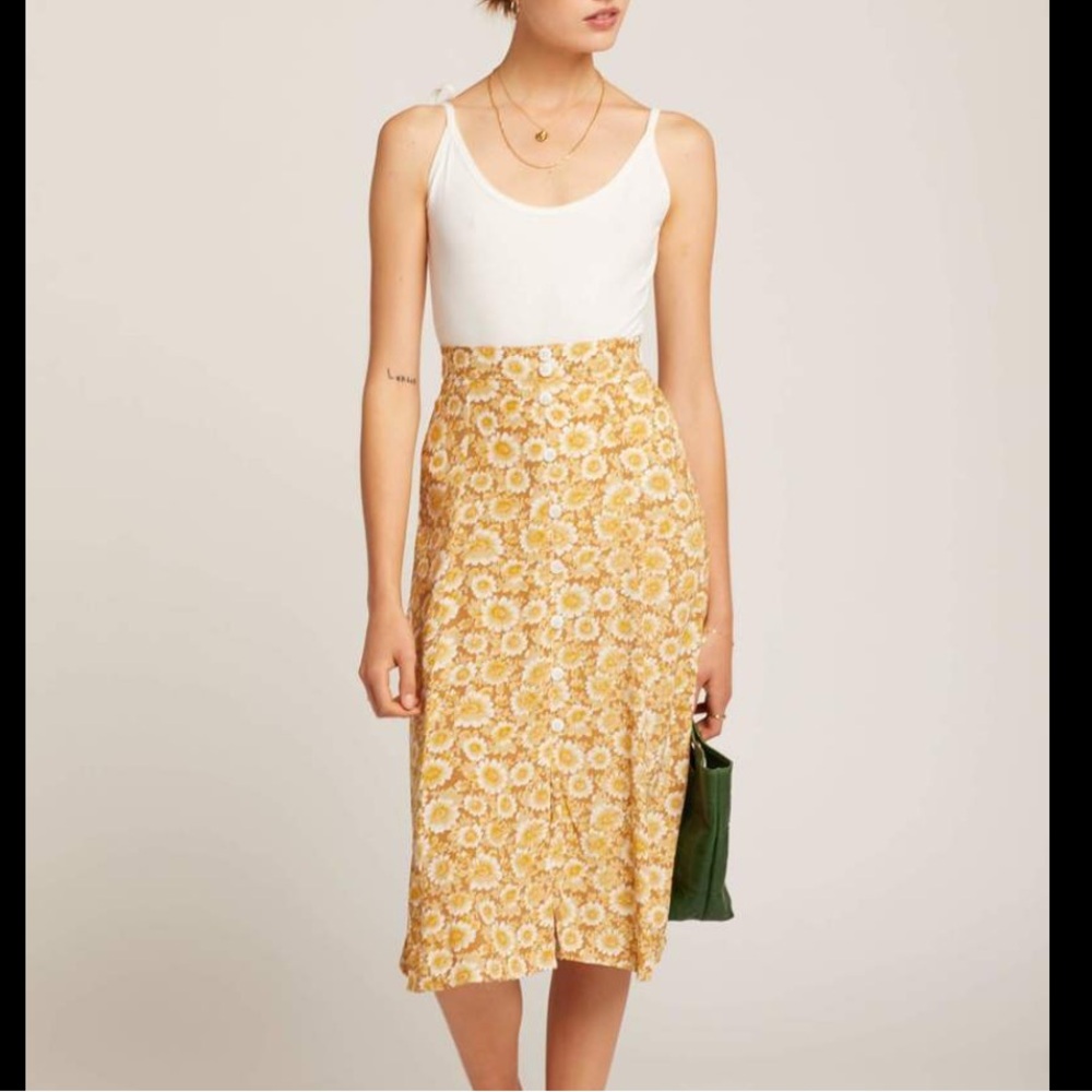 Faithfull the Brand Floral Midi Skirt